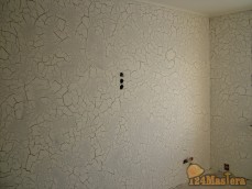 Декор стены, эффект трещин "Кракелюр"